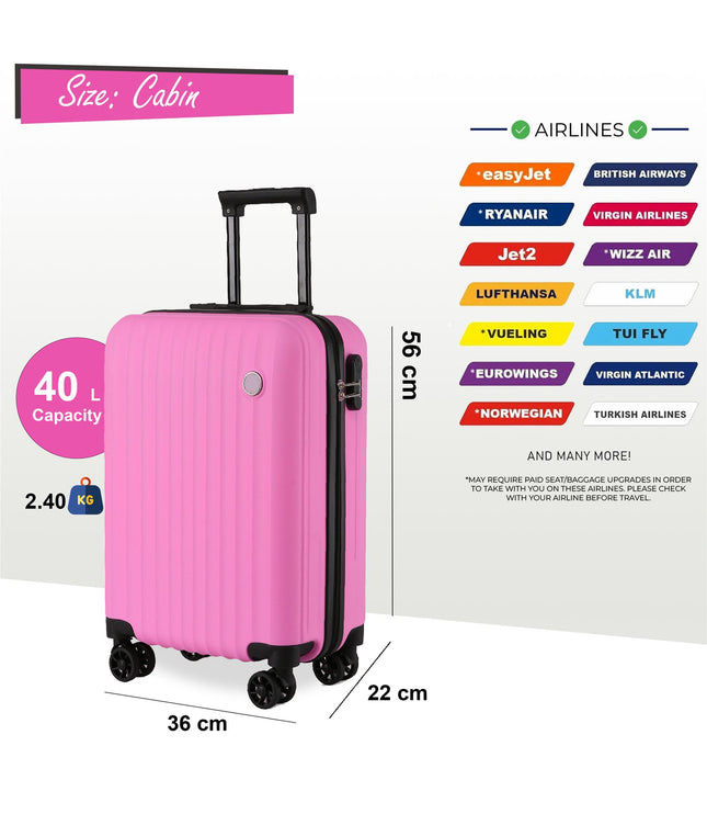 Edmonton Cabin Hard Shell Suitcase in Pink