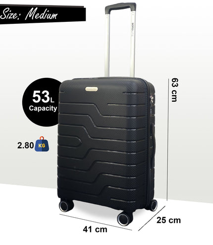 Kariya Medium Hard Shell Suitcase in Black