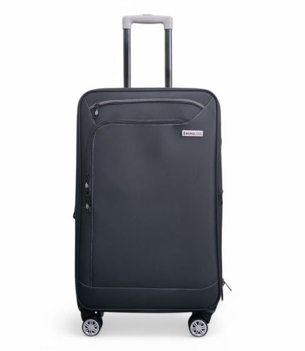 Handa Medium Soft Shell Suitcase in Black