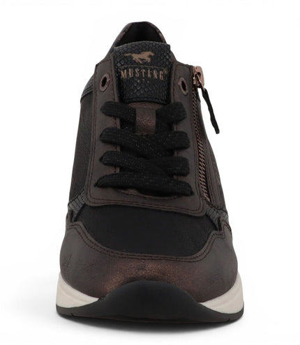 Mustang Women's Black Platform Sneaker Trainer Casual Shoes - M0872003