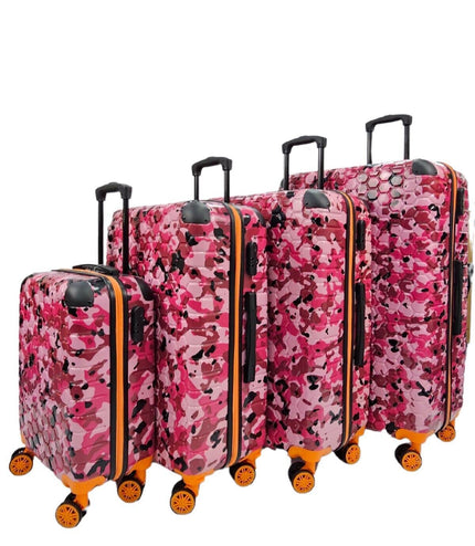 Brewood Set of 4 Hard Shell Suitcase in Pink