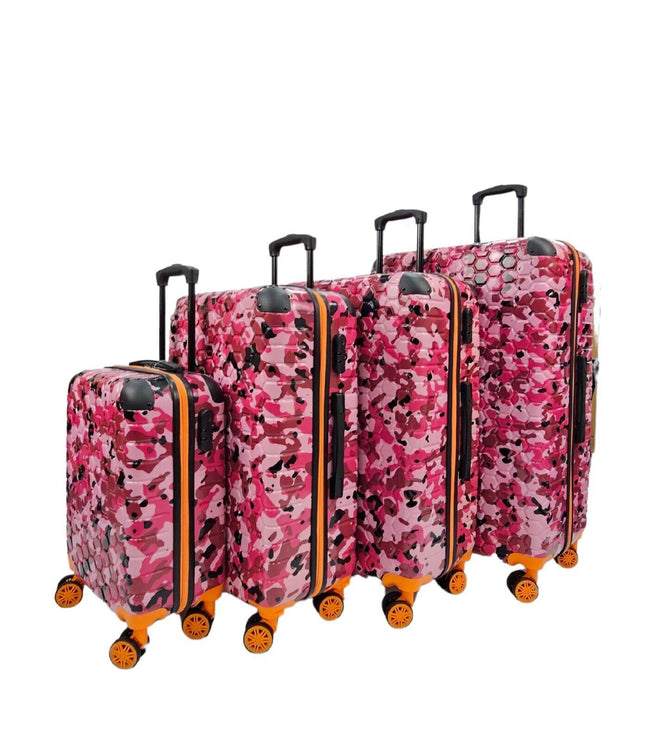 Brewood Set of 4 Hard Shell Suitcase in Pink