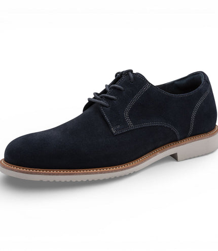Tamaris Men's Navy Blue Suede Leather Plain Toe Smart Derby Shoes