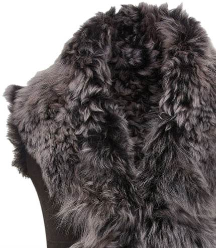 Women's Black Toscana Shearling Nappa Leather Sheepskin Gilet - Parkes