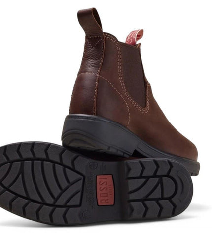 Rossi 303 Endura Redwood Brown Leather Chelsea Boots