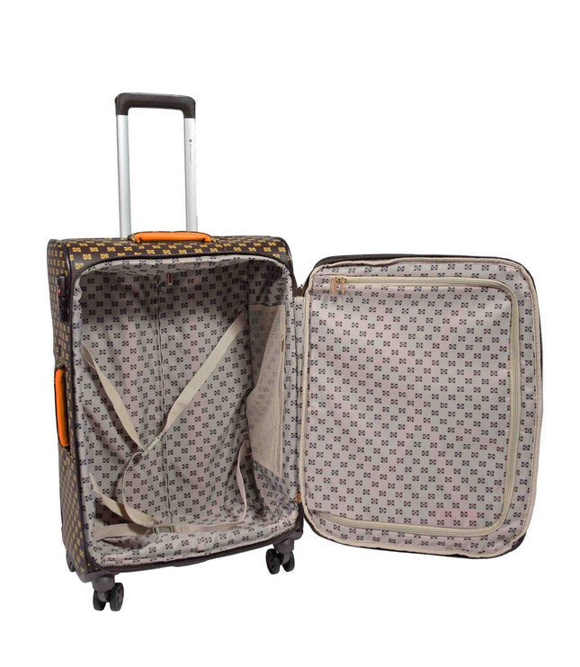 Corringham Medium Soft Shell Suitcase in Coffee