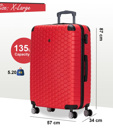 Noda X-Large Hard Shell Suitcase in Red