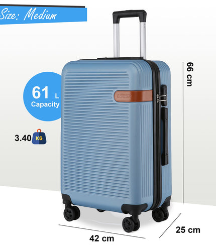 Calgary Medium Hard Shell Suitcase in Blue