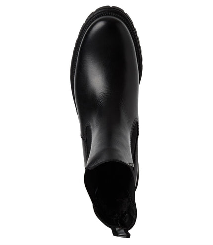 Tamaris Womens Black Leather Classic High Chelsea Ankle Boots