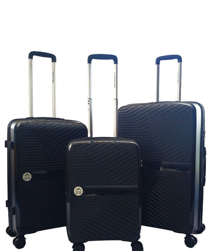 Acton Set of 3 Hard Shell Suitcase in Black