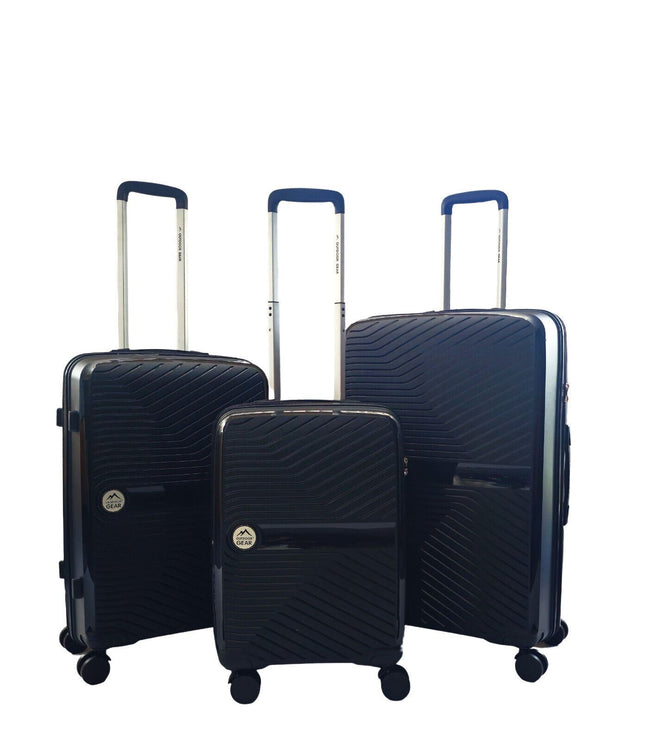 Acton Set of 3 Hard Shell Suitcase in Black