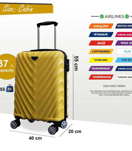 Colyton Cabin Hard Shell Suitcase in Yellow