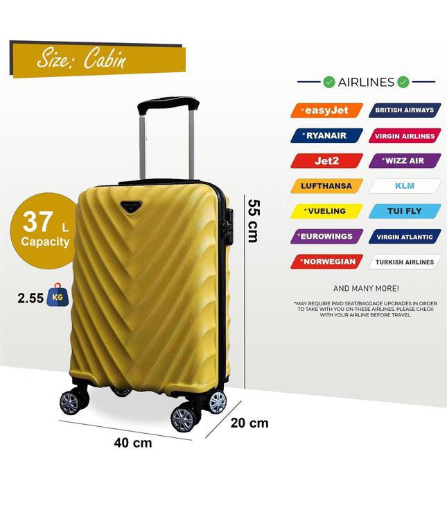 Colyton Cabin Hard Shell Suitcase in Yellow