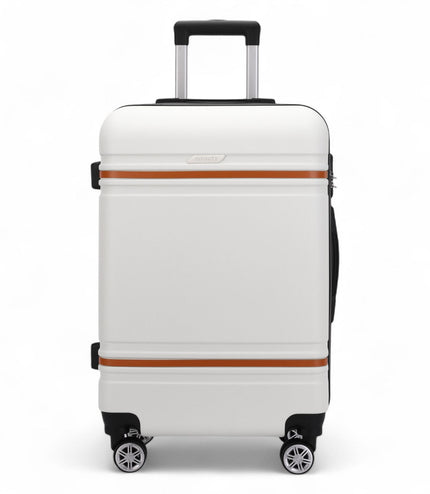 Calgary Large Hard Shell Suitcase in Cream White