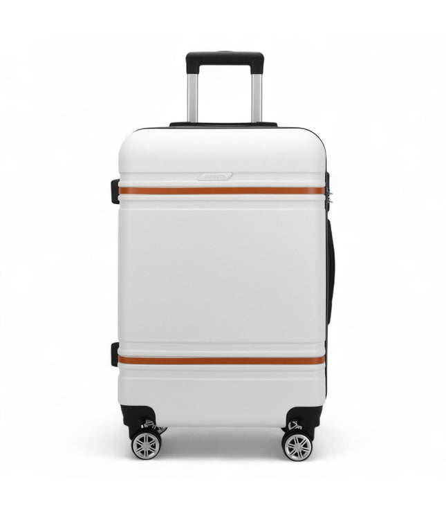 Calgary Large Hard Shell Suitcase in Cream White