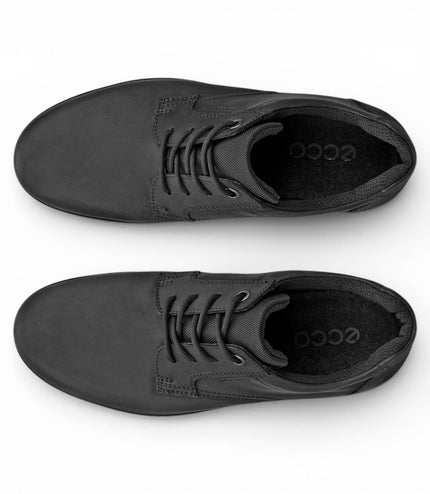 Ecco Men's Black Leather Waterproof Casual Shoes -  Rugged Track 25