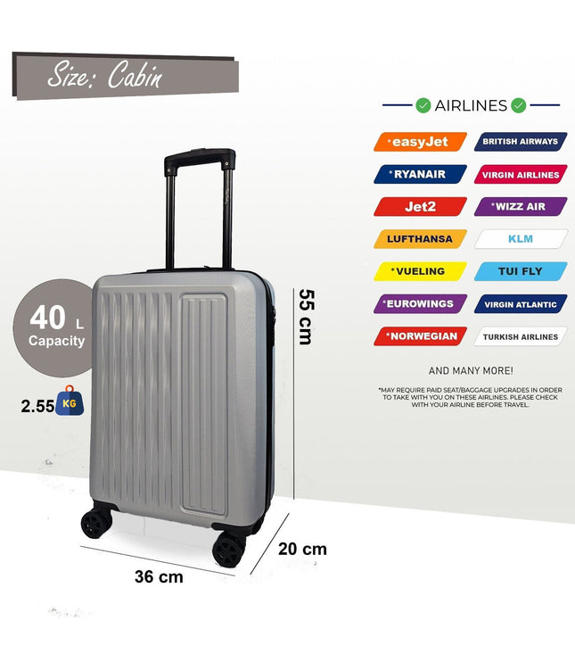 Croydon Cabin Hard Shell Suitcase in Silver