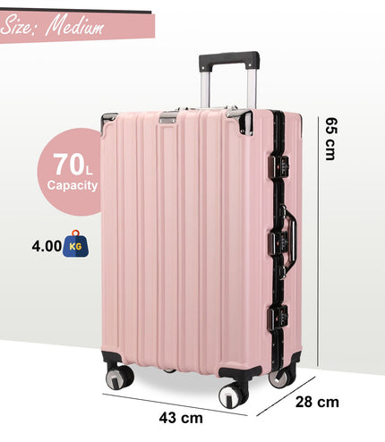 Airdrie Medium Hard Shell Suitcase in Pink