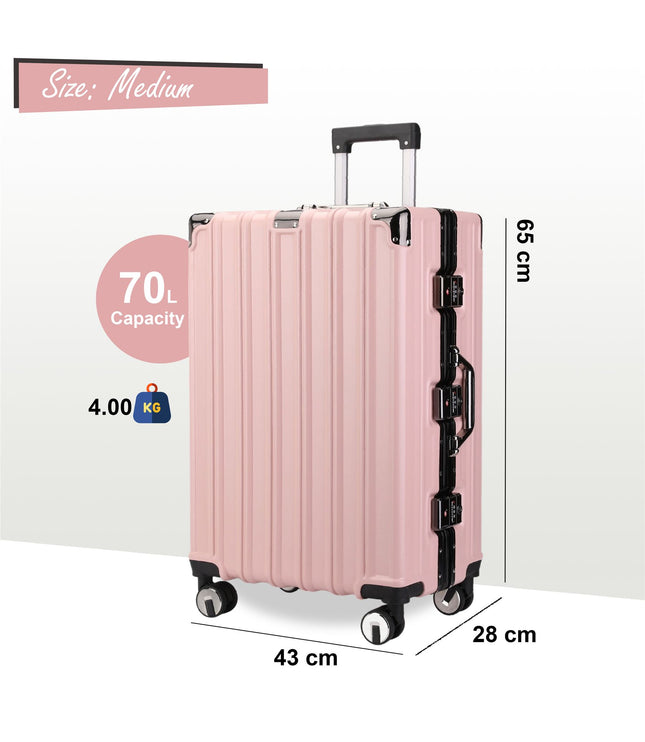 Airdrie Medium Hard Shell Suitcase in Pink