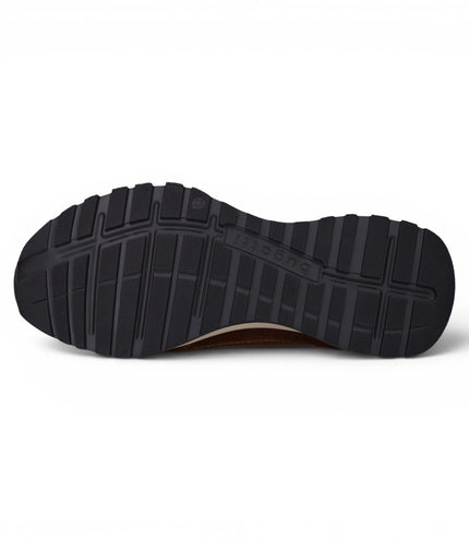 Bugatti Men's Tan Brown Leather Lace-Up Trainer Sneaker Shoes - Timon