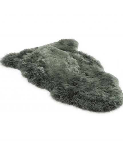 Genuine Thyme Green Sheepskin Natural Silky Soft Fluffy Real Wool Rug