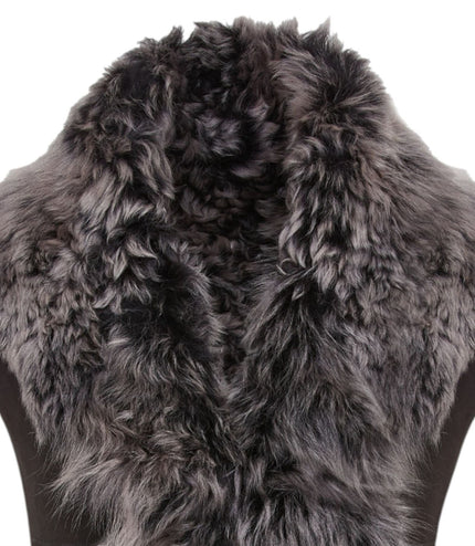 Women's Black Toscana Shearling Nappa Leather Sheepskin Gilet - Parkes