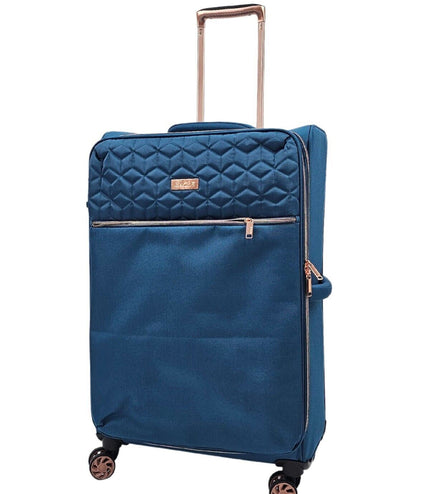 Bexley Medium Soft Shell Suitcase in Teal