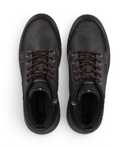Bugatti Men's Grey Leather Lace-up Casual Ankle Boots - Pulau
