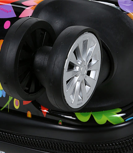 Ballina Set of 3 Hard Shell Suitcase in Black Flower