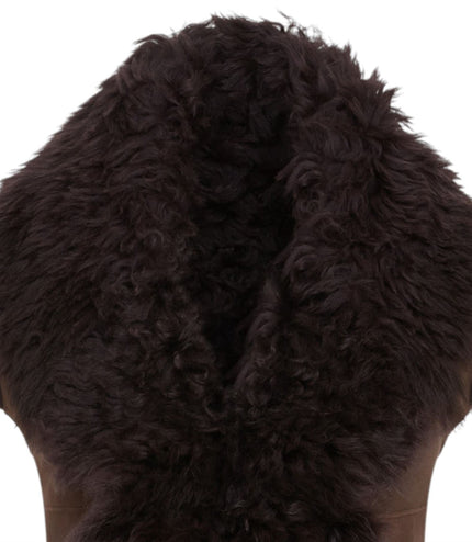 Women's Brown Toscana Shearling Nappa Leather Sheepskin Gilet - Parkes