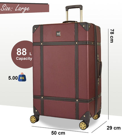 Alston Large Hard Shell Suitcase in Burgundy