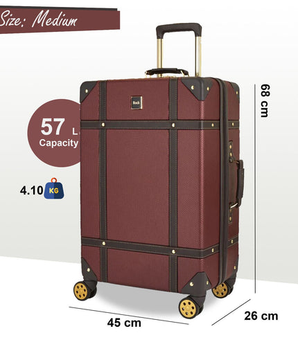 Alston Medium Hard Shell Suitcase in Burgundy