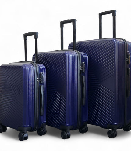Junee Set of 3 Hard Shell Suitcase in Navy Blue