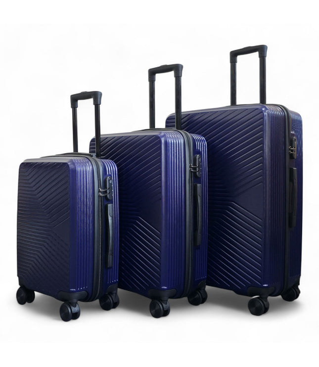 Junee Set of 3 Hard Shell Suitcase in Navy Blue