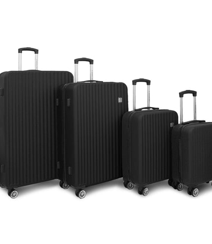 Alsager Set of 4 Hard Shell Suitcase in Black