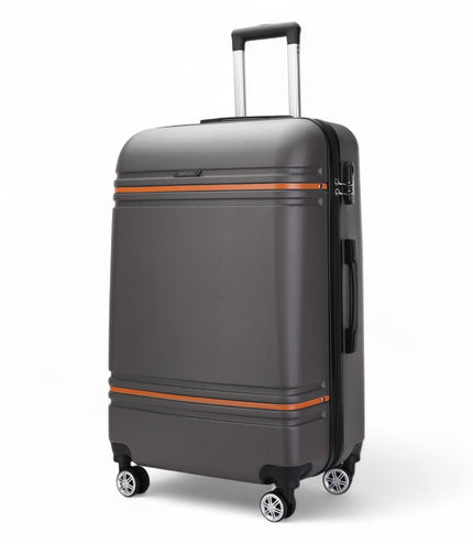 Calgary Medium Hard Shell Suitcase in Charcoal Black