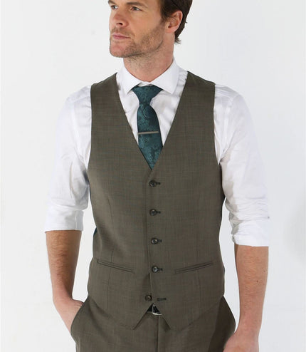 Men's 3 Piece Sage Summer Wedding Tailored Fit Suit