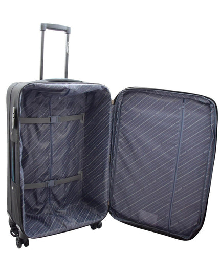 Cinderford Medium Soft Shell Suitcase in Black