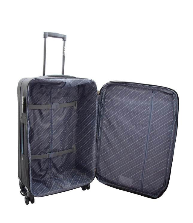 Cinderford Medium Soft Shell Suitcase in Black