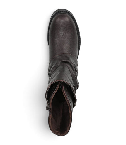Blowfish Malibu Women's Wine Faux Leather Mid-Calf Biker Boots - Venice-2