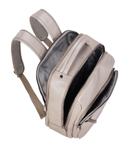 Genuine Leather Grey Vintage Rucksack Laptop Bag Travel Backpack - Capri