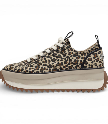 Tamaris Women's Platform Trainers Leopard Print Sneaker Shoes