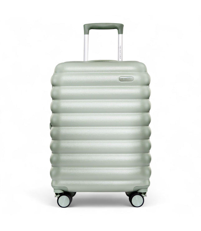 Hard Shell Cabin 37 x 22 x 55 cm Green TSA Secure Luggage Suitcase Suitable for Easyjet, Ryanair