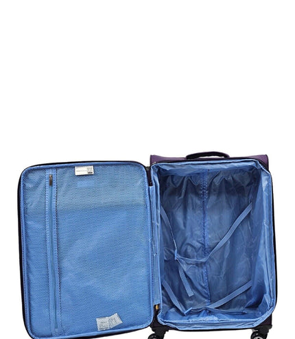 Beverley Large Soft Shell Suitcase in Purple