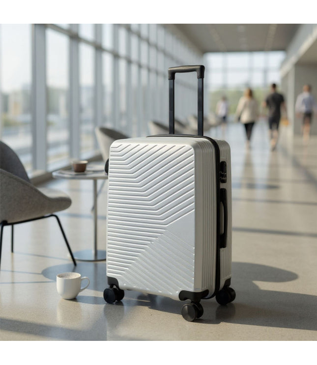 Junee Medium Hard Shell Suitcase in Silver