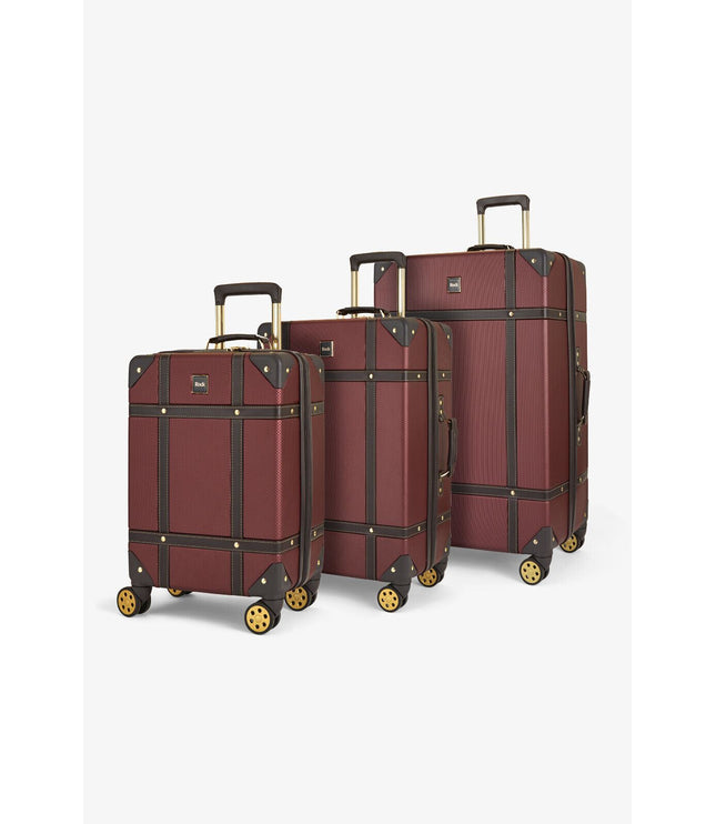 Alston Set of 3 Hard Shell Suitcase in Burgundy