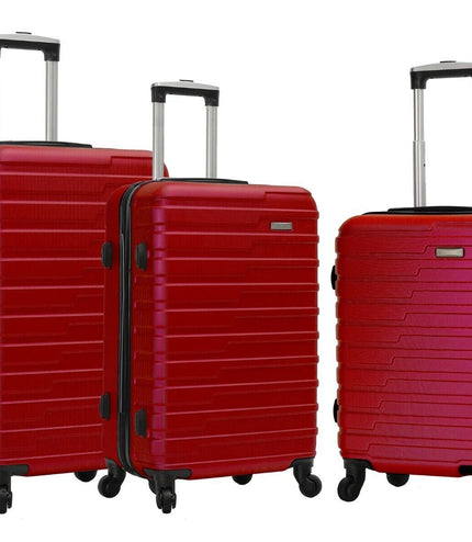 Croydon Set of 3 Hard Shell Suitcase in Red