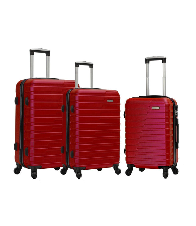 Croydon Set of 3 Hard Shell Suitcase in Red