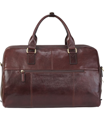 Vintage Genuine Leather Brown Holdall Duffle Gym Travel Bag - Atlas