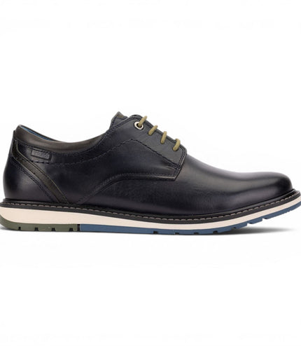 Pikolinos Men's Blue Leather Lace-Up Smart Shoes - Berna